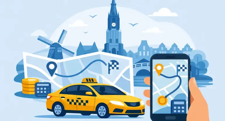 Taxikosten berekenen voor uw rit in Delft