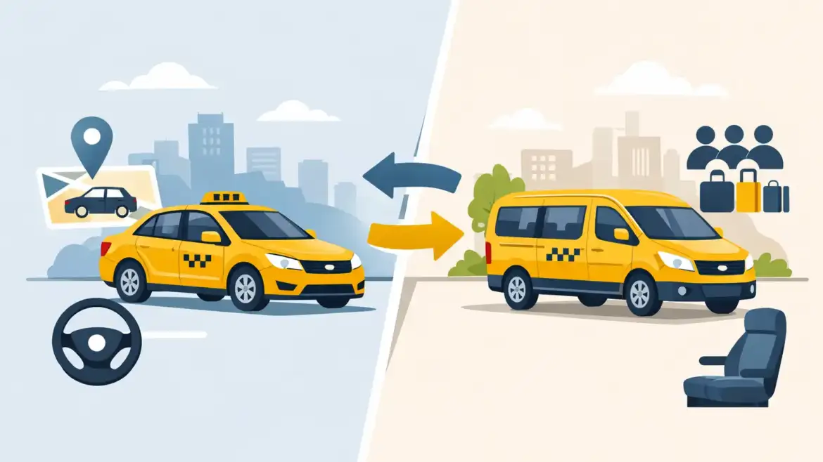 Verschil taxi en taxibus helder uitgelegd