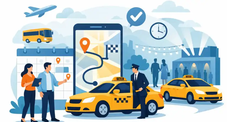Taxivervoer voor evenement plannen zonder stress